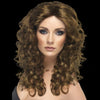 long curly brown wig