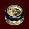 Gold holographic chunky glitter makeup