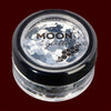 silver chunky glitter makeup