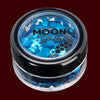 blue chunky glitter makeup