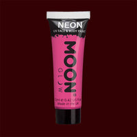 Pink neon UV black light liquid makeup