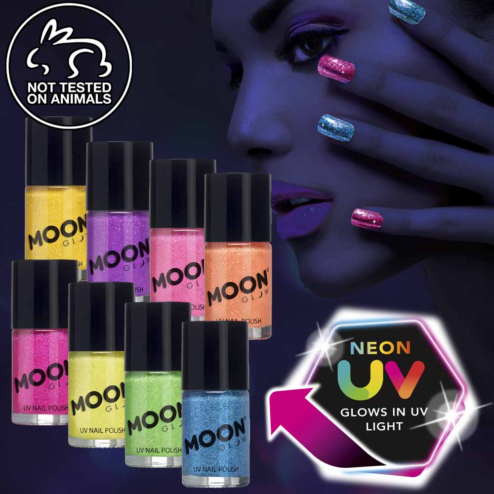 Moon Creations Moon Glow Purple Neon UV Glitter Nail Polish