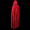 Long Red Velvet Cloak 63"