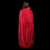 Long Red Velvet Cloak 63"