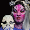 Fantasy makeup using small partial face foam latex prosthetic appliance