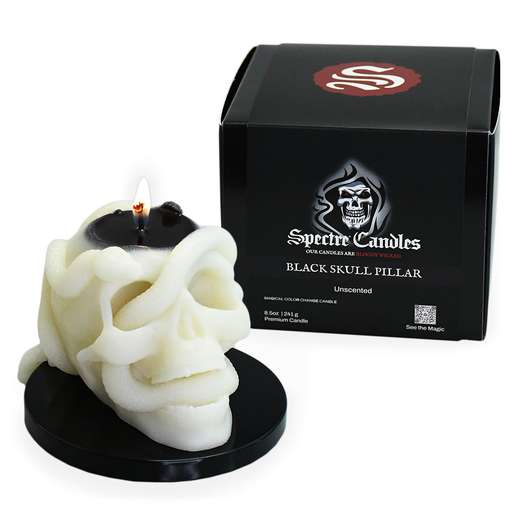 Skull Pillar Candles