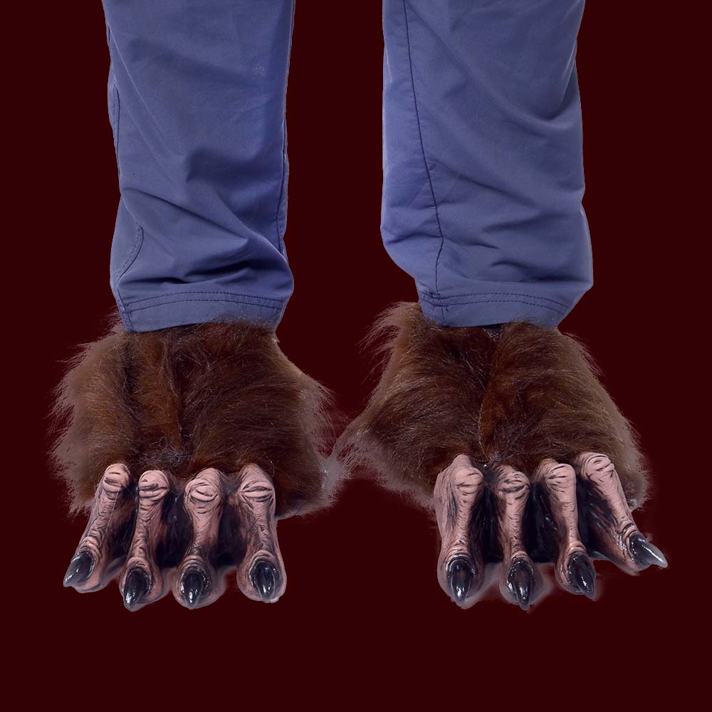 Costume Werewolf Feet Brown