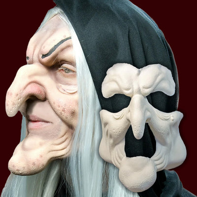 Wicked queen witch prosthetic makeup mask