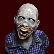 zombie face with torn mouth costume makeup mask