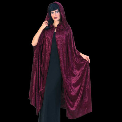 Burgandy hooded cape