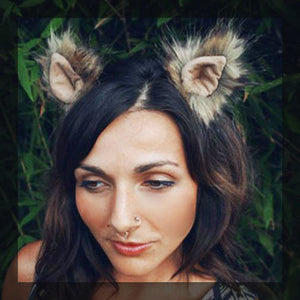 Brown Fox clip-on ears