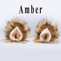 Furry Ears -Natural- Teardrop Style