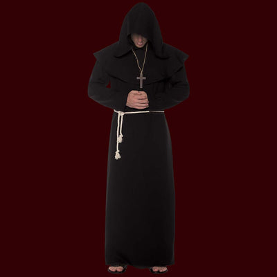 Costume monk robe in black