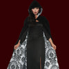 Velvet & Satin Flocked Cape White Lining