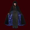 Velvet & Satin Flocked Cape Purple Lining