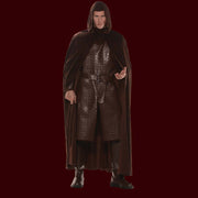 Brown hooded costume cape
