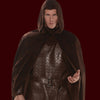 Brown hooded cape