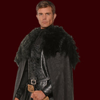 Black renaissance Cape with faux fur