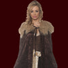 Renaissance Cape - Brown w Beige faux fur