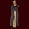 Brown Renaissance Cape  w brown faux fur