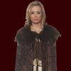 Brown Renaissance Cape  w brown faux fur