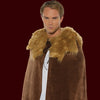 Brown cape with faux fur shawl