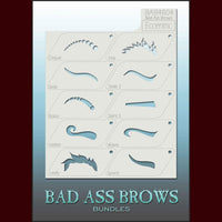 Eccentric fun character eyebrow stencils