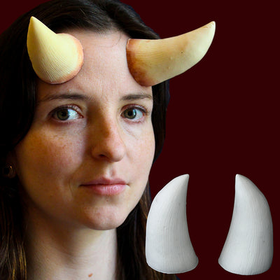Large pointed costume horns