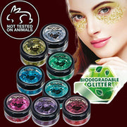 Biodegradable chunky cosmetic glitter