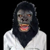 black fur bib shown with mask