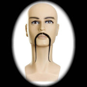 long thin black mustache