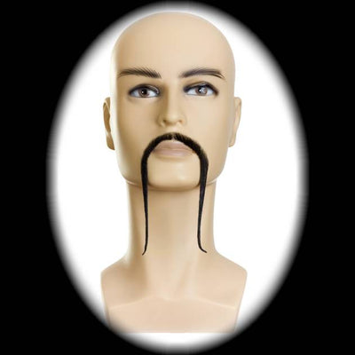 long thin black mustache