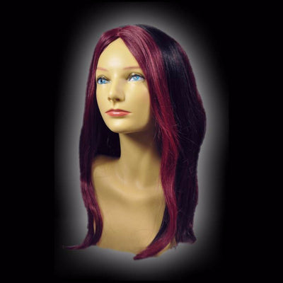 Black burgundy vampire wig