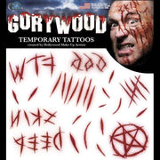 Cuts self mutilation FX tattoos makeup