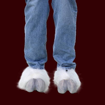Costume hooves white fur