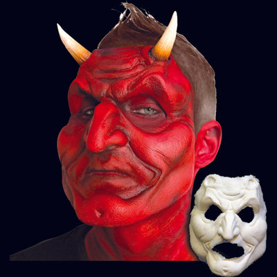 Devil prosthetic mask with horns