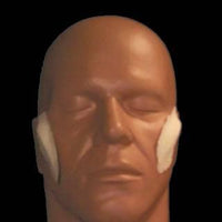 Sharp cheekbone ridge prosthetic makeup