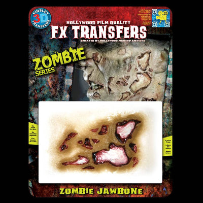 Zombie jaw bone FX makeup transfer