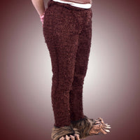 Brown furry leggings