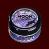 Purple holographic chunky glitter makeup