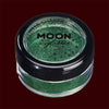 Green glitter makeup