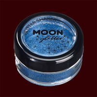 Blue glitter makeup