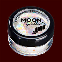 White iridescent chunky face and body glitter