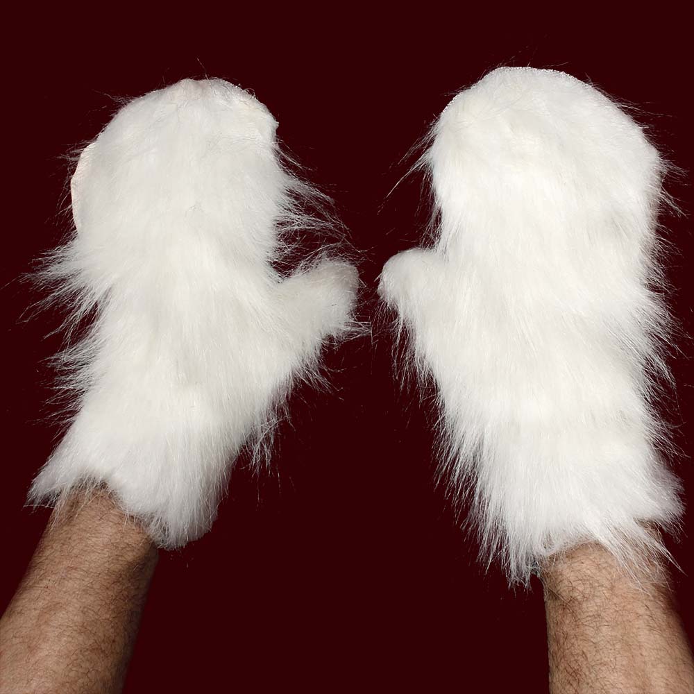 White costume furry bunny paws