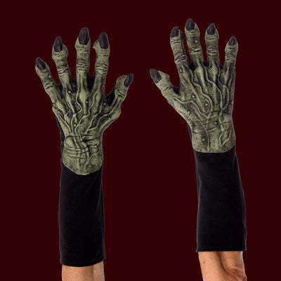 Green witch monster costume gloves