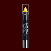Yellow iridescent glitter face and body makeup crayons