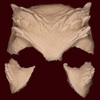 Foam latex horned demon mask appliance