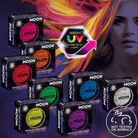 Neon UV black light hair chalk