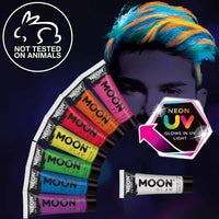 Neon UV black light hair gel