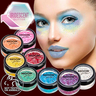 Iridescent fine face and body glitter